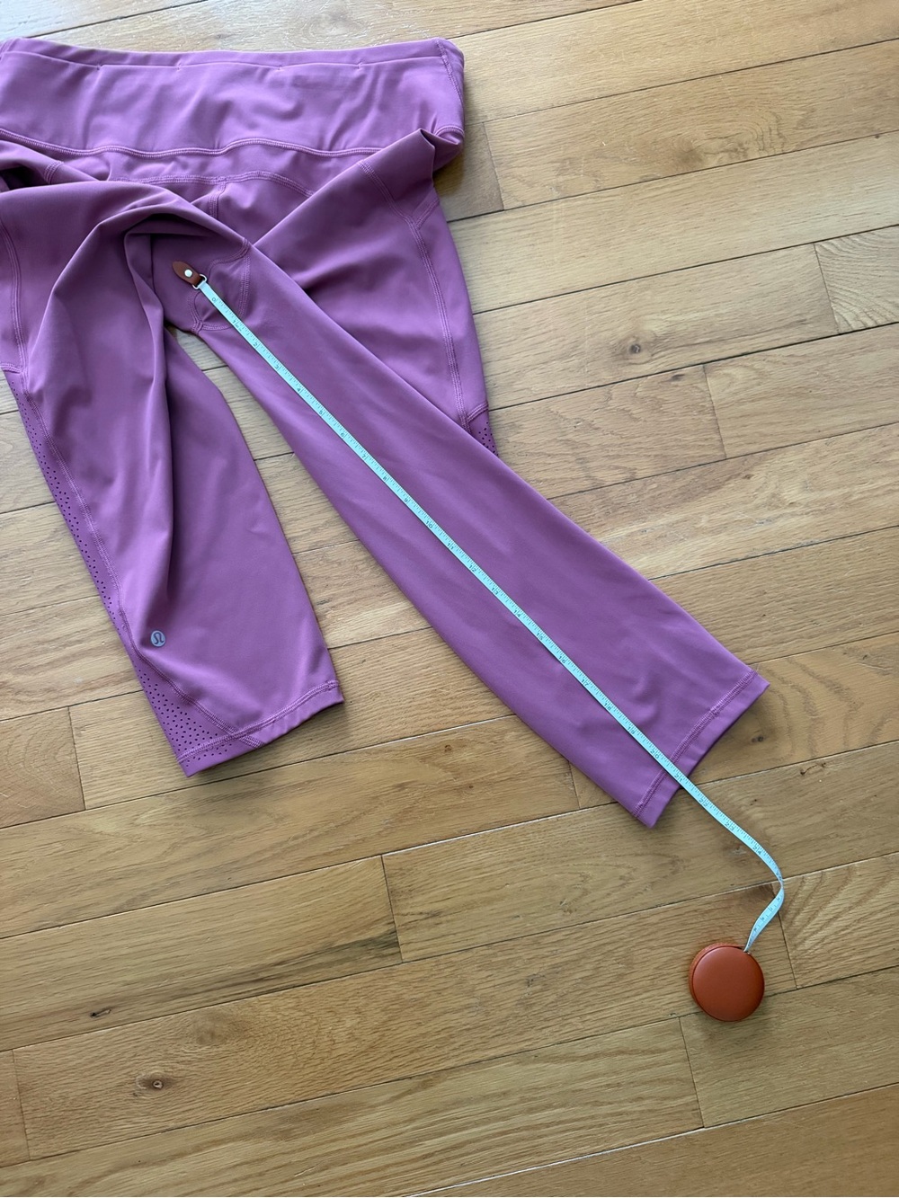 Lululemon Ready To Race Moss Rose Pink 21” Crop Leggings Size 12 - Picture 13 of 15